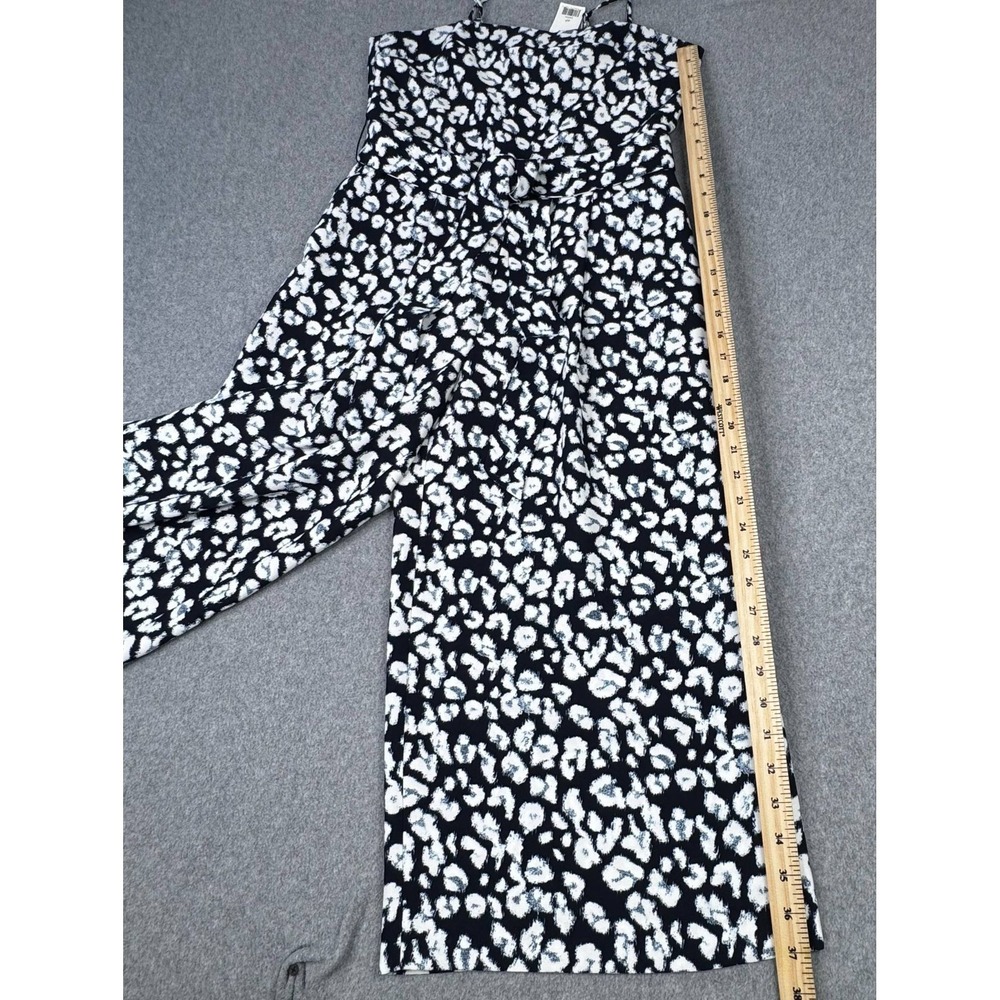 Banana Republic Cropped Wide Leg Jumpsuit Womens Size 4P Square‎ Neck Belted - Picture 9 of 10